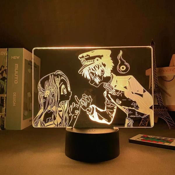 Anime Hanako-kun og Nene Yashiro lampe Cool 3D Illusion Nat
