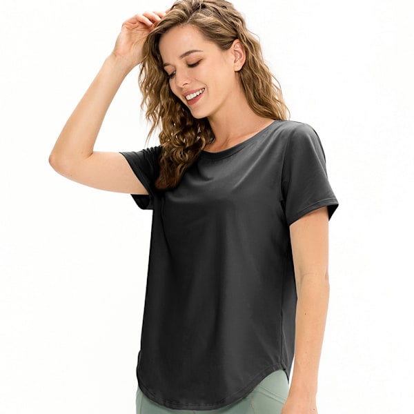 Yoga kortärmad träningströja för kvinnor Yoga T-shirt Athletic
