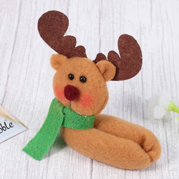 Jul Vinglass Dekor Julenisse Snømann Elg Merker for deer