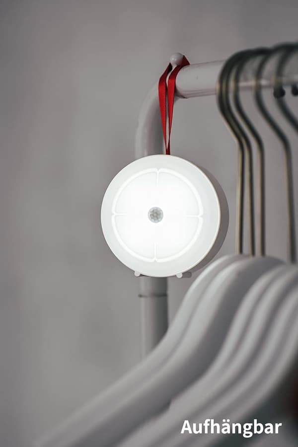 Rörlig LED-nattlampa med rörelsesensor, baksida med magneter