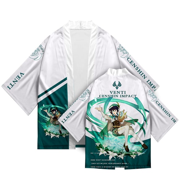 Mub- 26 Tyyliä Genshin Impact Xiao Zhong Li Qiqi Cosplay 3D-tulostus Haori Anime Kimono Viitta Anime Sarjakuva Vaatteet 18 3 XL