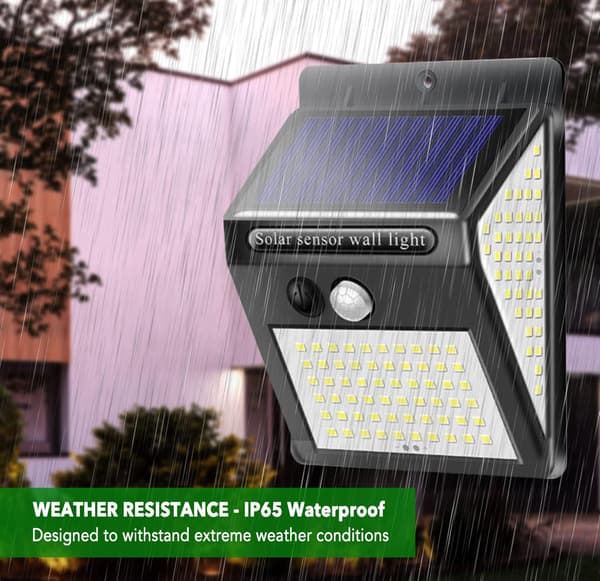 Solar Lights Outdoor, 2 Pack 144 LED Solar Light IP65 Vattentät