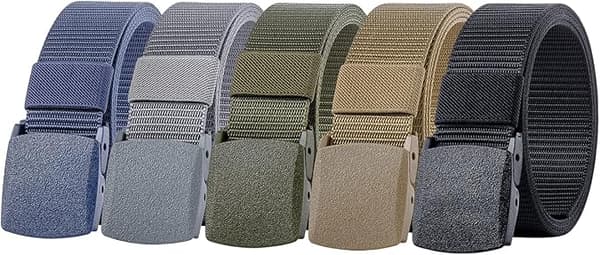 5-pak nylon militær taktisk bælte Webbing Canvas Outdoor Web Be