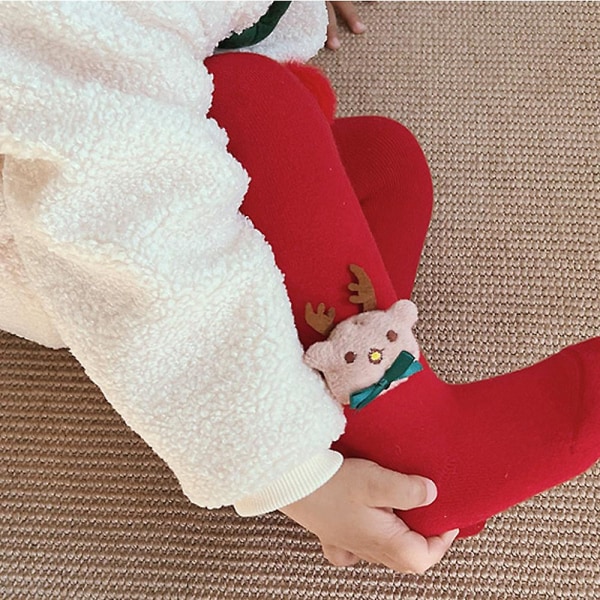 Baby Christmas Pantyhose Autumn And Winter Thickened Children's Leggings style1 70-80cm