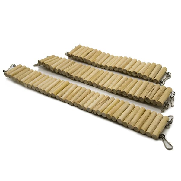 Fågel roliga leksaker Säker hamster rund Wood Stack papegoja bock Trappstege 6*50CM