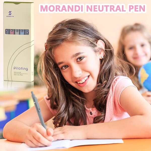 Gelpen 5 stk. Trækbart Gelpen 0,5 mm Æstetisk Pen Sort F