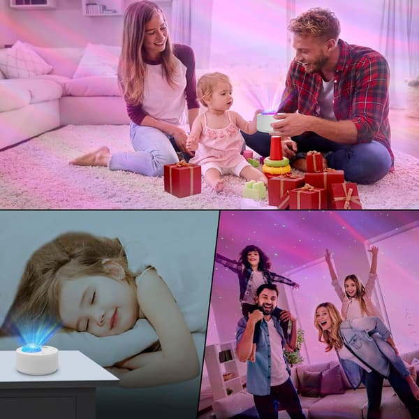 LED Stjerneprojektor Natlampe, 3 i 1 Aurora Galakse Projektor Sæt