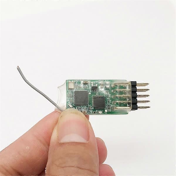 4100E 2,4 GHz 4-kanals mottaker DSM2 Mini FULL REKKEVIDDE +800m 4100x RC fly for JR / sender