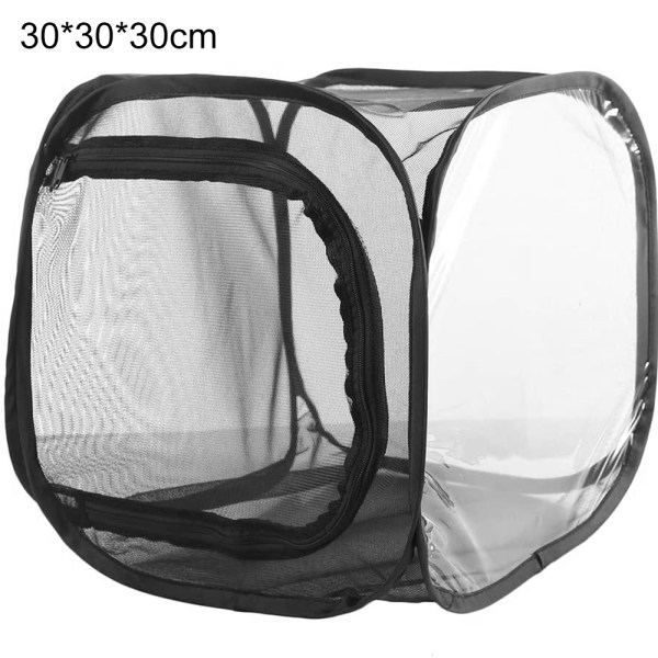 Insekt- og sommerfuglehabitatbur Stor bærbar insektmonark 30*30*30cm