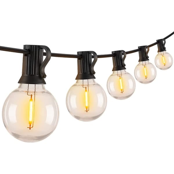 Strängbelysning utomhus, 50 fot med 25 splittersäkra G40 LED-lampor (1