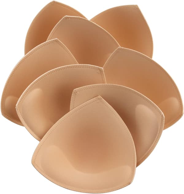 BH-puter Innlegg 4 par sydde kanter brystvattering Beige A