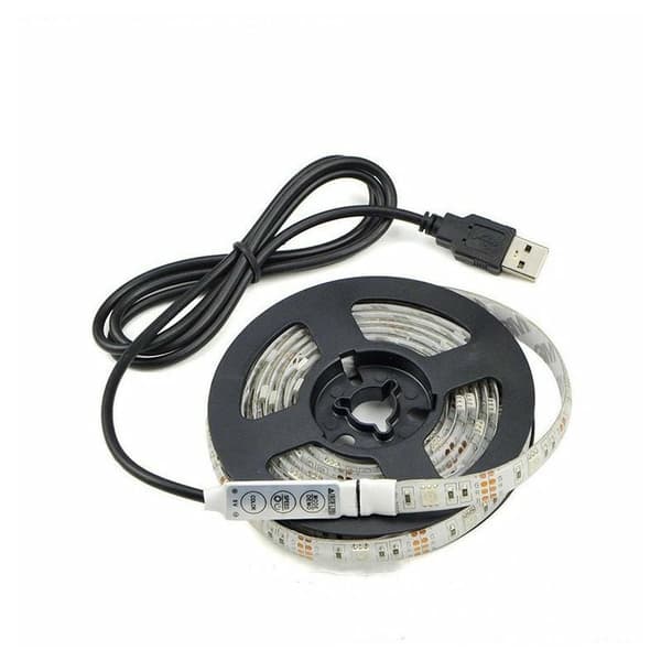 HANBING Colorful LED Strip Light USB Color Background Light Strip (1 Meter + Controller + 24 Key Remote)