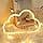 Skyformet LED-neonlys - Julevægdekoration (varm hvid)