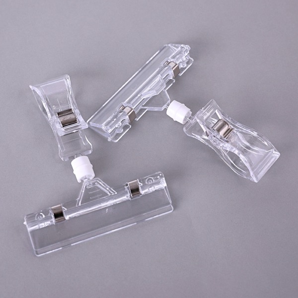 15-pak plastvareskilte Drejelig Pop Clip-holder, Displa