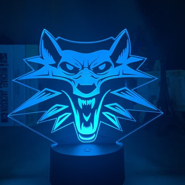 Sonic 3D Night Light LED Färgglada färgskiftande Black Base + Controller YX11