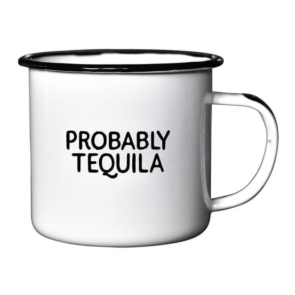 \"Sannsynligvis Tequila\" emaljekopp
