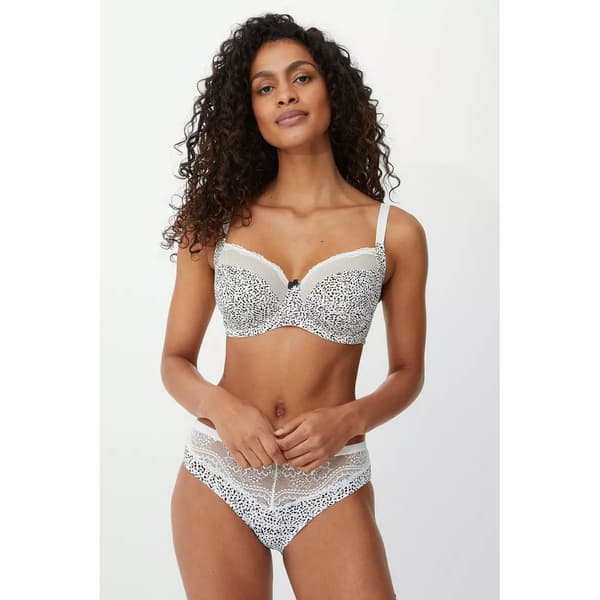 Upea printtikuvioinen rintaliivi naisille (2 kpl pakkaus) Musta/V Black/White 32E
