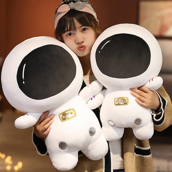 Astronaut dokkepute, kort plysj