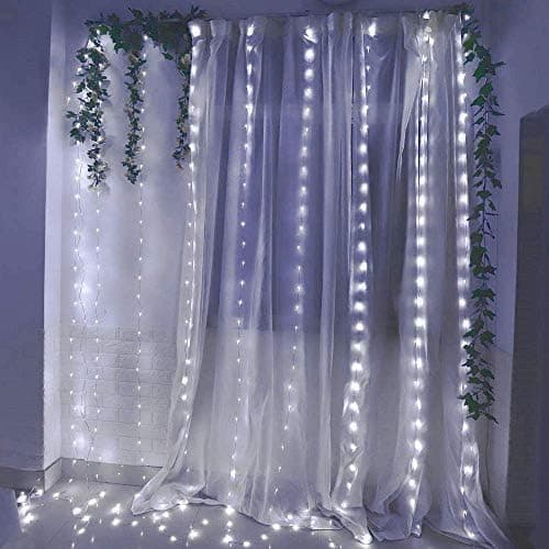 300 LED Gardinlys, USB Vinduslys, 3m x 3m 8 Moduser Fjernkontroll
