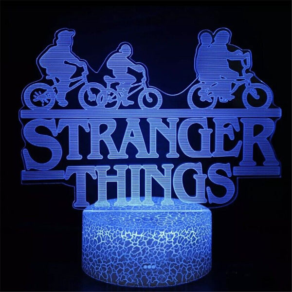 Stranger Things Led Optisk Illusjon Lampe Dagslys Nattlys B