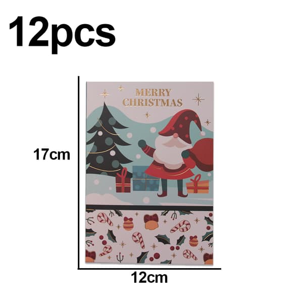 Christmas Eske gratulasjonskort Multi-Pack Sett，Vinter style 5