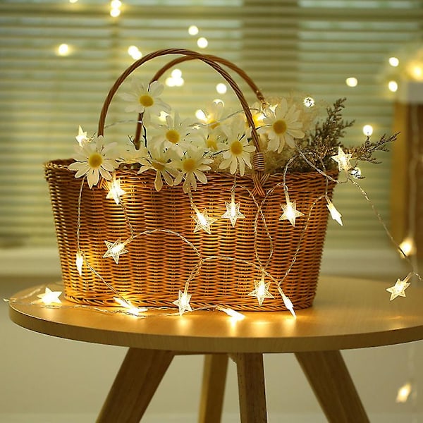 Häät Keijuvalot Festons Led String Lights Tähtiseppele Ikkunaverho Sisustus Syntymäpäiväjuhlat Valaistustarvikkeet colored light 3M