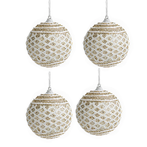Jul glittrade bollar Ornament Vintage för träd