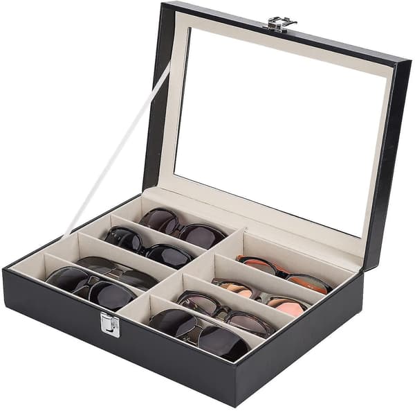 Glasögonförvaring Pu-läderglasögonfodral Case