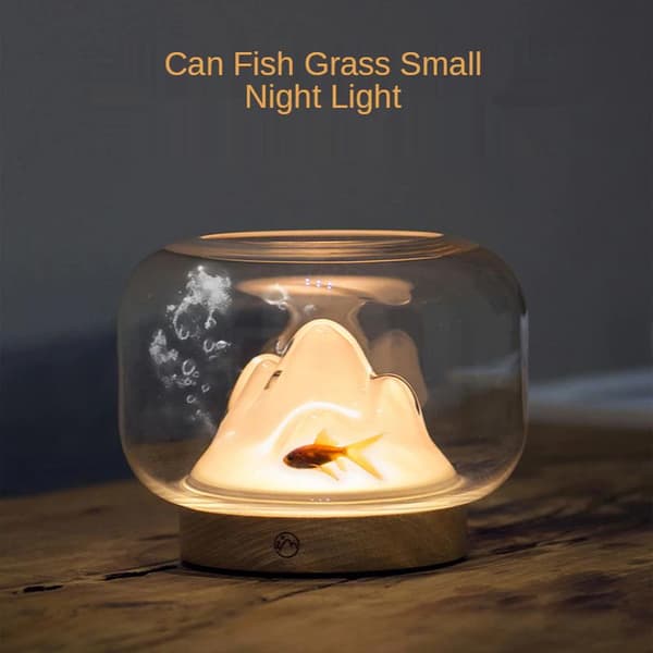Warm Mountain Light Creative Glas Fish Tank Decoration