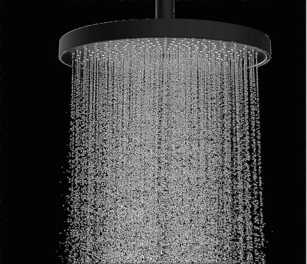Premium kvalitet 220 mm dusjhode. Spa massasjedusj (svart)