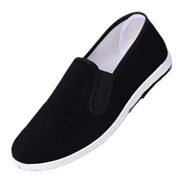 Kinesiske traditionelle Kung Fu Kampsport Tai Slipper Sko Black 43 Size