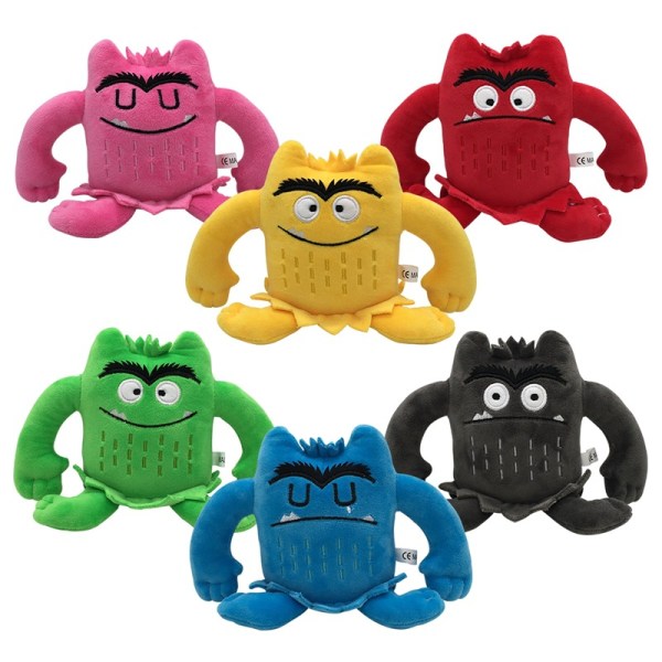 The color monster Children's doll My mood little monster plush toy gray