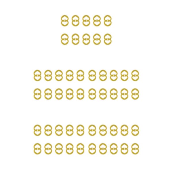 1/2/3/5 10 stk Dame BH Stropp Klips Erstatning Jenter Damer Yellow 5PCS
