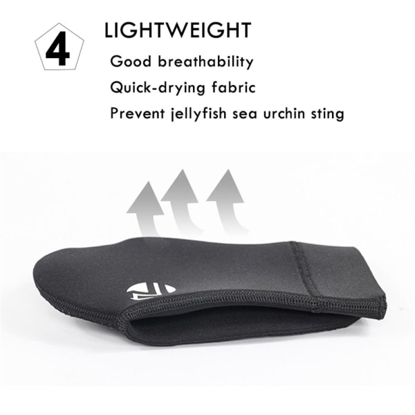 ordely 1 par 3 mm neopren dykkestrømper Sklisikre M
