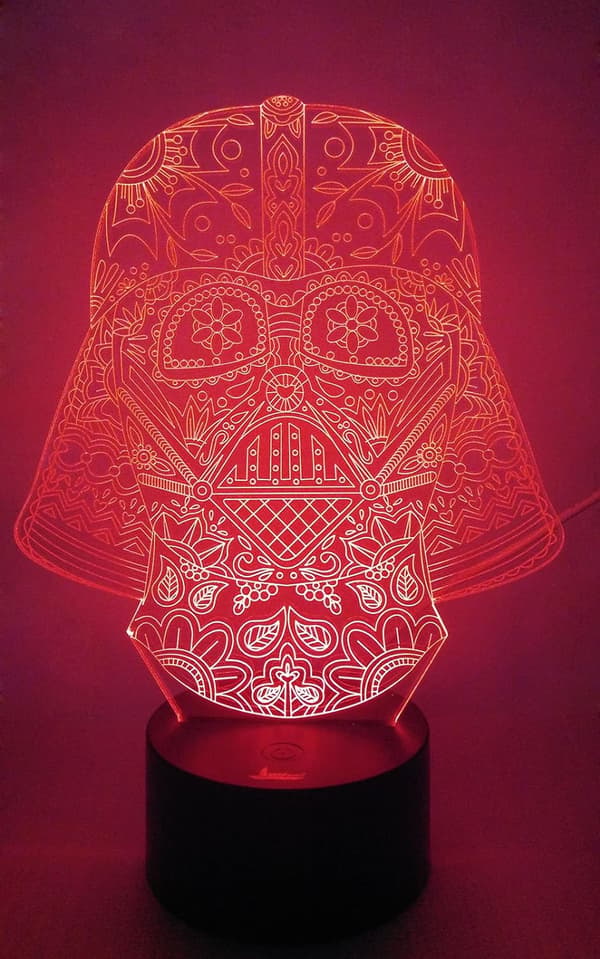 Darth Vader 3D Natlampe LED Illusion Lampe Sengebord Ta