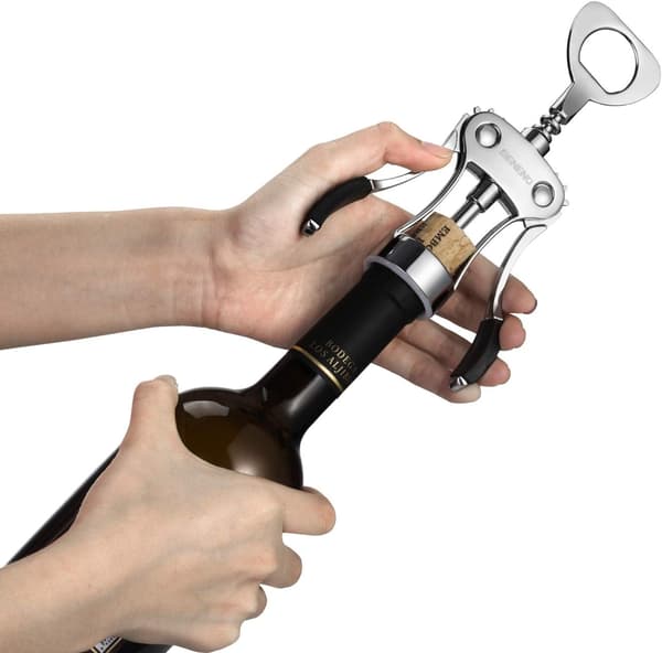 Vinåbner, Zinklegering Premium Wing Corkscrew Vinflaskeåbner med multifunktionel flaskeåbner, opgradering
