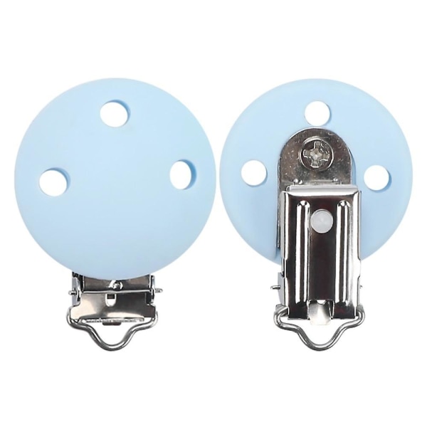 Sut Silikone Rund Clip Kæde Tilbehør Baby Blue