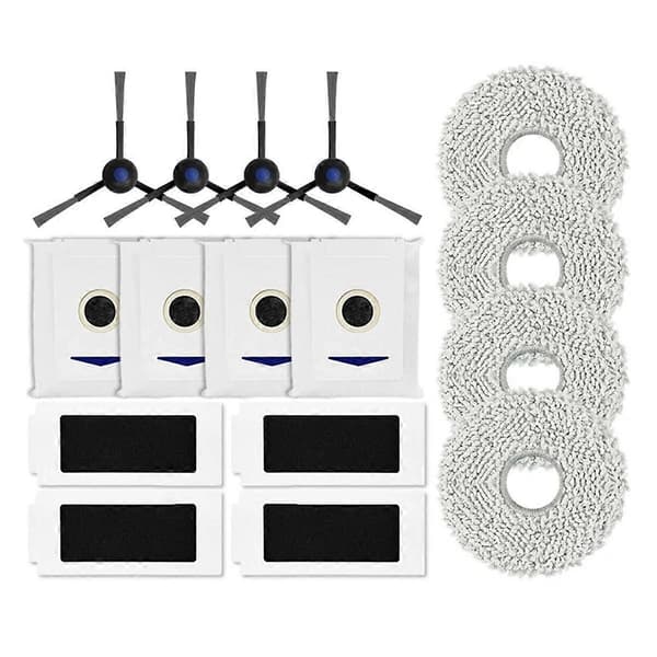 Til T30 Pro Omni Robot Erstatning Sidebørste HEPA Filter Moppepude Støvpose Reservedele Tilbehør, 16 STK