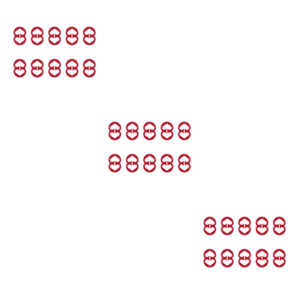 1/2/3/5 10 stk Dame BH Stropp Klips Erstatning Jenter Damer Red 3PCS