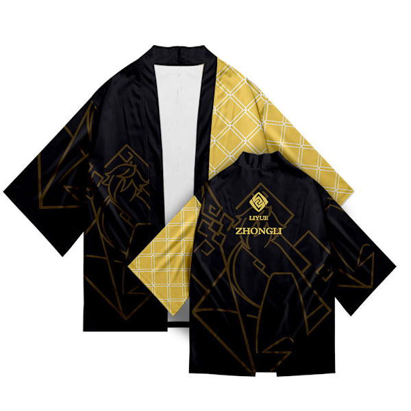 Mub- 26 Tyyliä Genshin Impact Xiao Zhong Li Qiqi Cosplay 3D-tulostus Haori Anime Kimono Viitta Anime Sarjakuva Vaatteet 15 4 XL