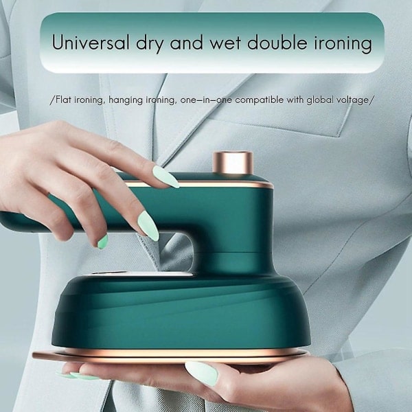 Mini dampstrygejern Håndholdt våd og tør dobbelt varm dampgenerator Bærbar Garment Steamer Home Trave