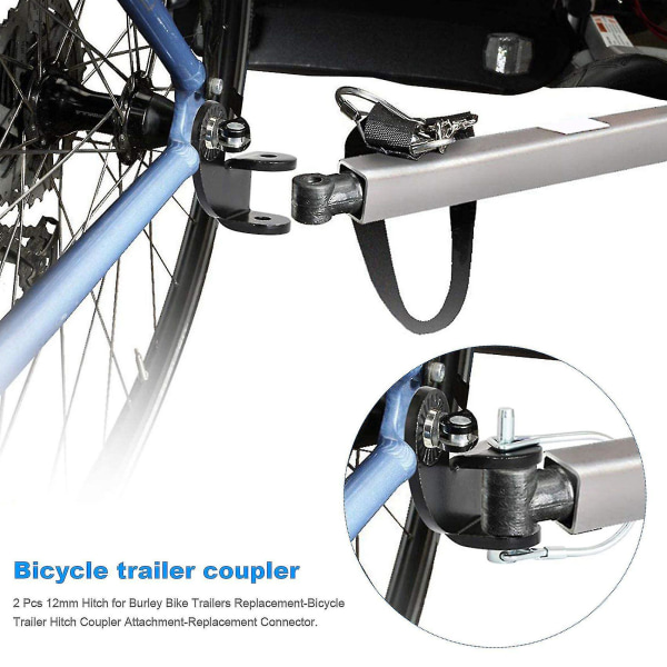 2st 12 mm dragkrok för Burleigh cykelsläpbyte