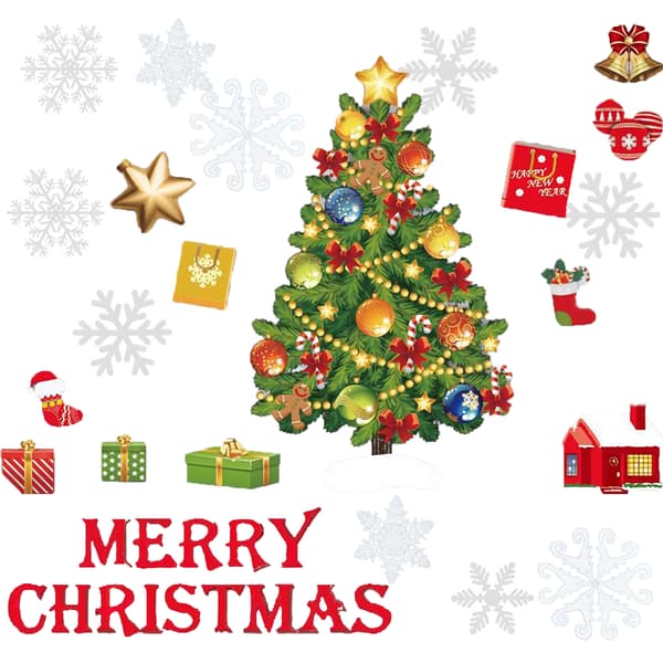 Christmas Snowflake Window Stickers för Glas Xmas Stickers style 1