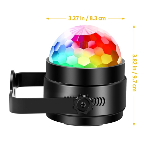 Disco Ball 360° Roterande LED Festlampa Musikaktiverad Disco