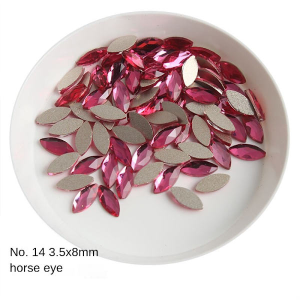 Negledekorationer til Nail Art Bundbor Rose Series Glasbor Love Diamond 29# 14#