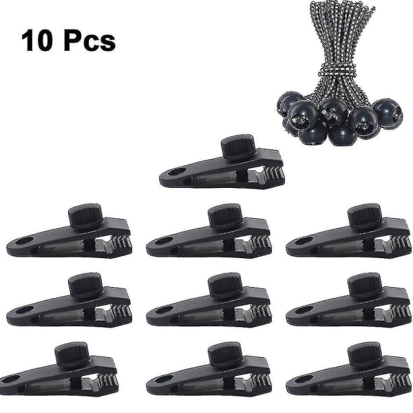 Datian Tarp Clips Heavy Duty Lock Grip, 10 Pack Tarp Clamps Heavy Duty, teltfester Clips Holder, Pool Cover Bungee Cord Clip, Car Cover Cl