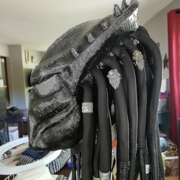 Predator Helmet Replica Mask Latex Mask Halloween Cosplay Kostym Prop Latex
