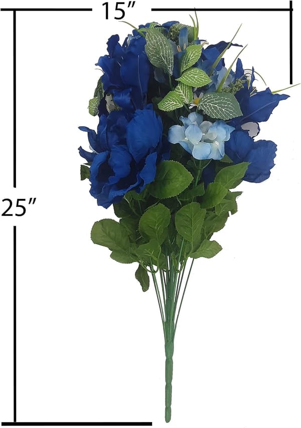 Vårblomst kunstige hortensia blomster, blå