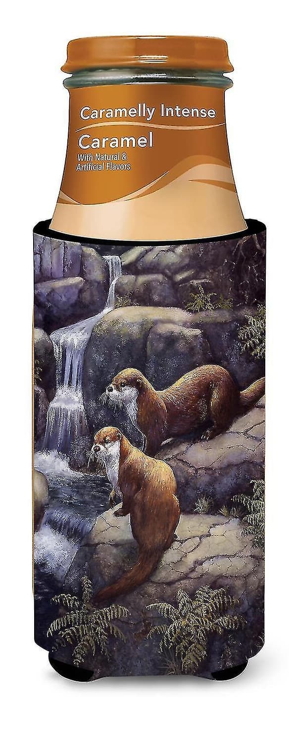 Otters by the Waterfall av Daphne Baxter Ultra Beverage Insulators för smala burkar