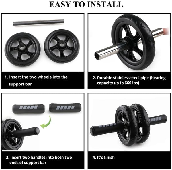 Ab Rollers Wheel Kit Hem träningshjul Abdomin C Blue